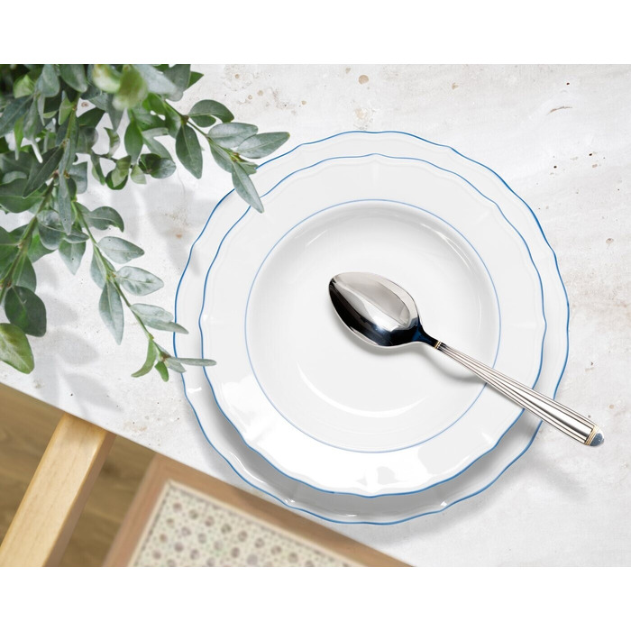 Набір тарілок на 6 персон, 12 предметів, Sonate Blue Lines Seltmann Weiden