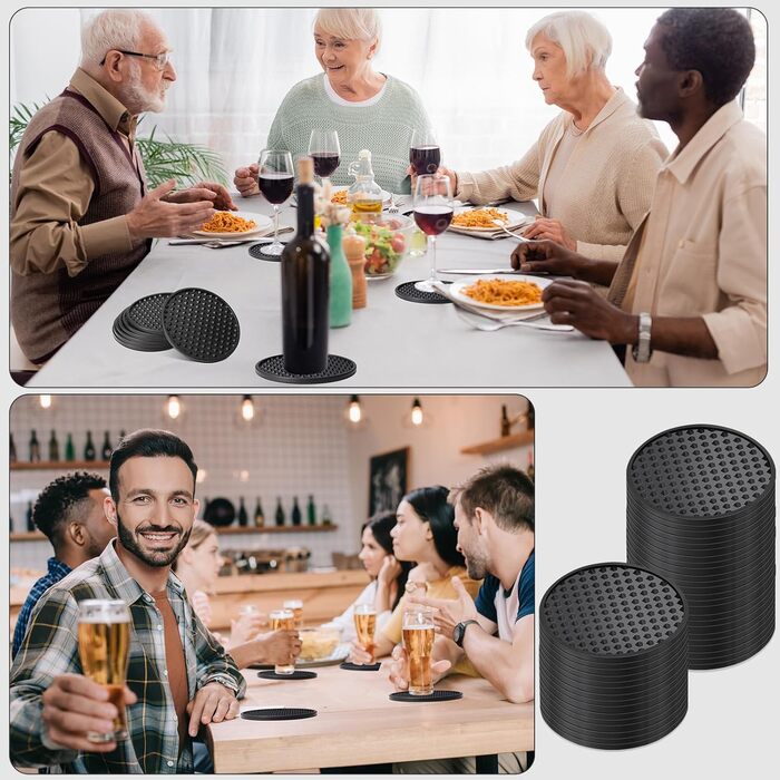 Силіконові підставки для напоїв 60 шт Eccliy