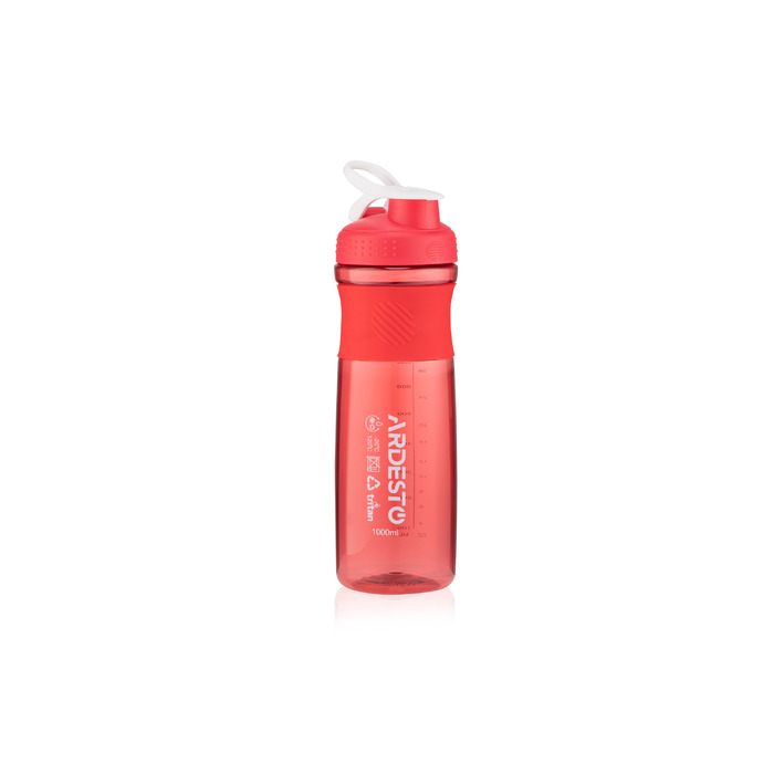 ARDESTO Пляшка для води Smart bottle, 1000мл, тритан, червоний