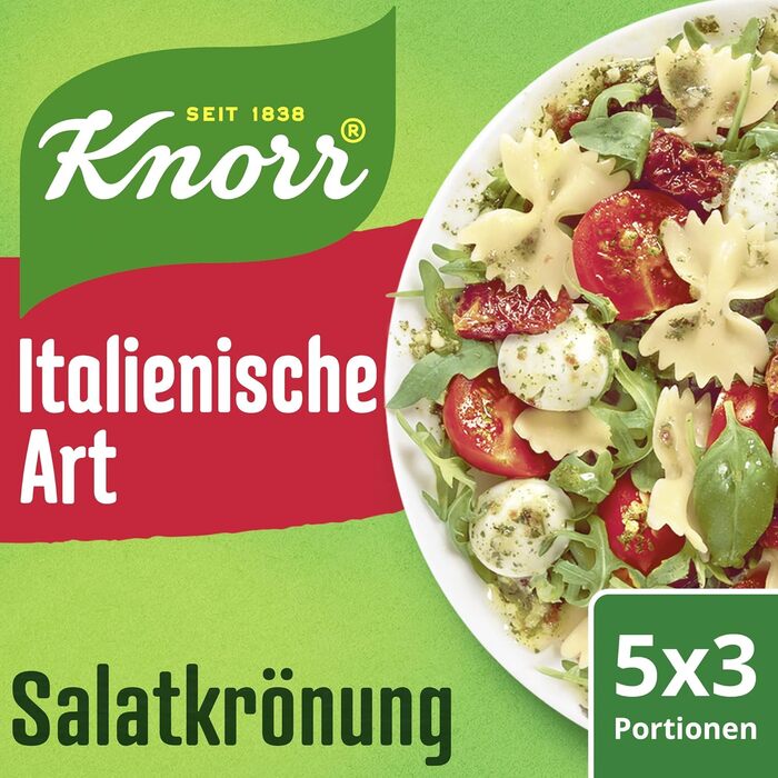 Італійська художня заправка Knorr Salatkrnung, упаковка 15 шт. (15 x 5 x 30 мл) (450 мл (упаковка 5 шт.))