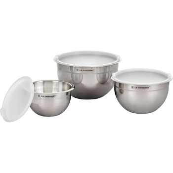 Набір мисок для змішування з нержавіючої сталі з кришкою Le Creuset, 3 предмети, 41901000010000 Миски для змішування