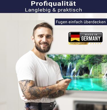 Кухонний фартух timalo зі скляним виглядом Північне море, очерет, захід сонця, океан, солома 2 мм акрилове скло Бризокості для плити, кухонний скляний фартух, акрилові скляні стінові панелі, захисна панель для фартуха (80 x 50 см, 312- Водоспади)