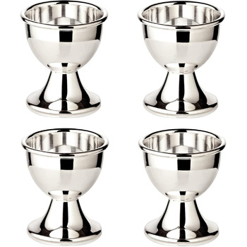 Підставки для яєць EDZARD Classo (висота 5 см), сильно посріблені, класична форма, срібні підставки для яєць на сніданок, пасхальні, для сніданку (2 шт.) (4 шт.)