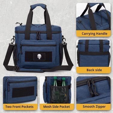 Тактична сумка для ланчу для чоловіків 12,3 л синя Bunnychic