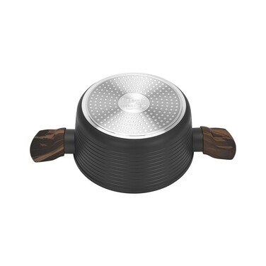 Кастрюля Fissman 20x10 см/2,6 л CUISINE со стеклянной крышкой алюминий с антипригарным покрытием (14592)