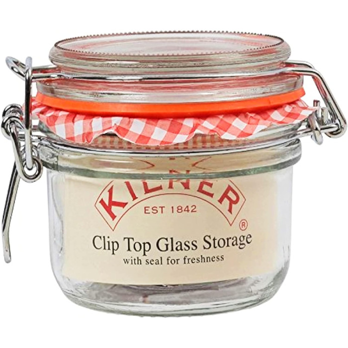 12 стеклянных баночек 125 мл с зажимом Kilner