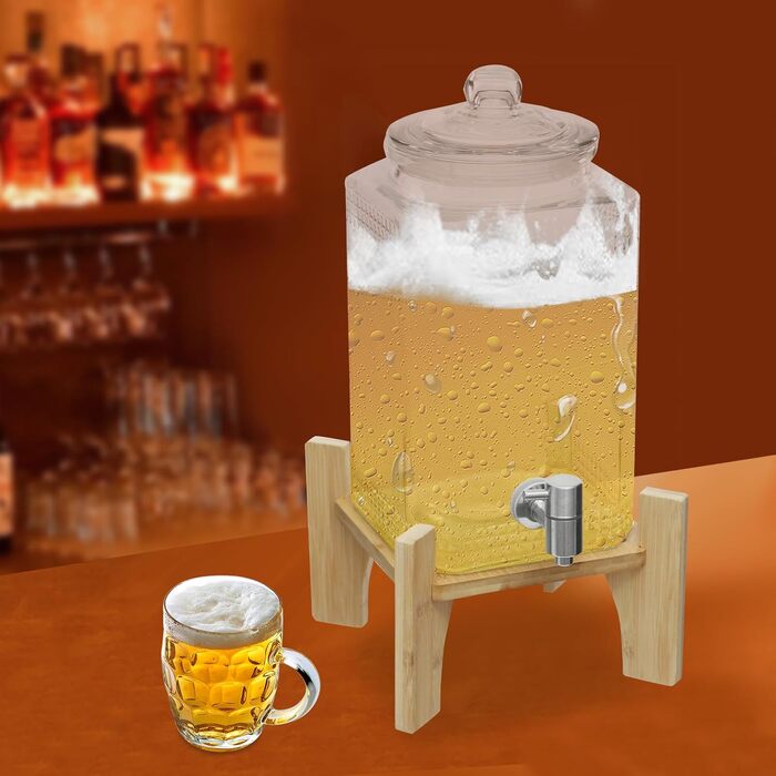 Скляний диспенсер для напоїв 5 л DHQCQL