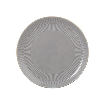 Обідня тарілка 27,5 см, сіра із золотистим обідком Amina Silbergrau Goldrand Seltmann Weiden