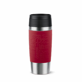 Tefal Travel Mug Классическая термокружка, 360 мл, нержавеющая сталь, красный