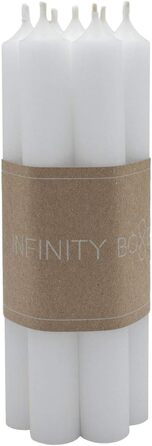 Набір з 7 конічних свічок 2,2 х 18 см, білий Infinity Boxs