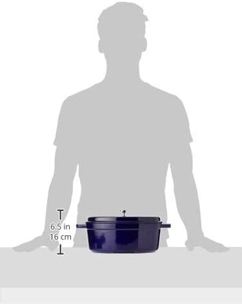 Чавунна жаровня/кокот STAUB, овальна 6,7 л, (29 см, темно-синя)