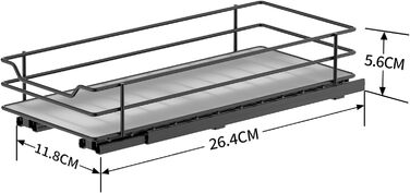 Полка для специй, выдвижная 11,8 x 26,4 x 5,6 см Vialex