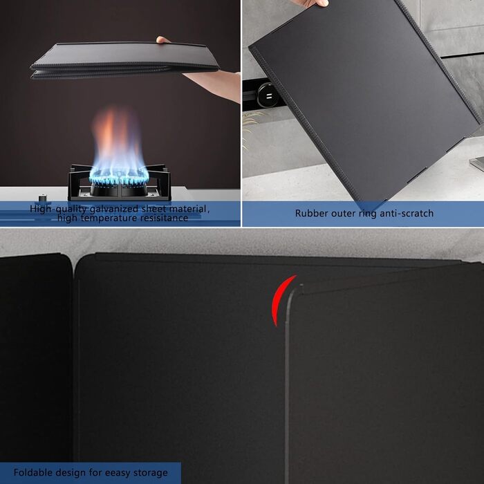 Портативний захист від бризок для приготування їжі 76 х 29,5 х 40 см hicoosee