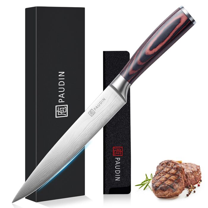 Кухонный нож 20 см с деревянной ручкой PAUDIN
