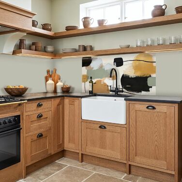 Кухонний фартух 80x300 см Самоклеючий настінний захисний екран для кухні Кухонний фартух Кухонні фасади Кухонні фартухи Кухонна стіна - Абстрактна (Колір - Абстрактна, 80 x 150 см)