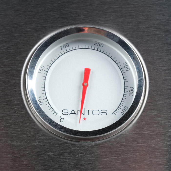 Газовый гриль SANTOS S-401, с боковой горелкой, нержавеющая сталь 900266 Код: 010955