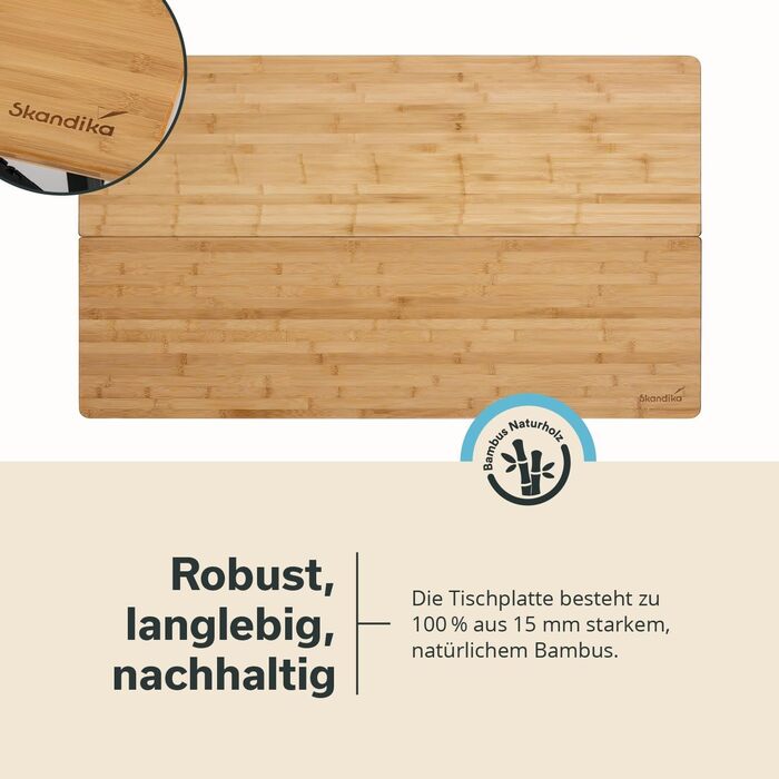 Складний стіл для кемпінгу 120 x 70 x 70 см Skandika