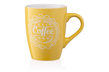 ARDESTO Чашка Coffee, 330 мл, желтая, керамика