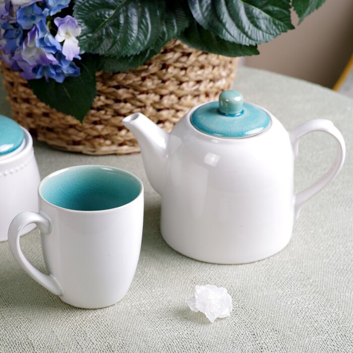 Кухоль Fissman CELINE 350 мл, колір лазурний кераміка (6224)