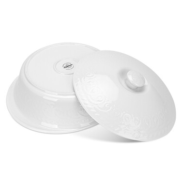 Форма для запікання Fissman кругла з кришкою PARMIGIANO 292х25х72 см / 17 л порцеляна (13708)