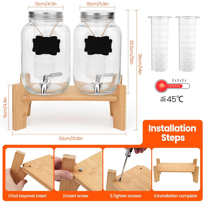 Диспенсер для напитков с краном 4 л Hiziwimi