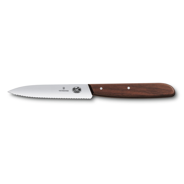 Кухонний ніж Victorinox Wood Paring лезо 10см хвил. з дерев. ручкою