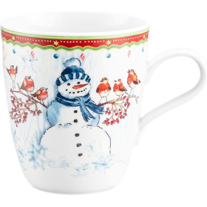 Рождественская кружка с ручкой 400 мл Снеговик, фарфор Seltmann Weiden