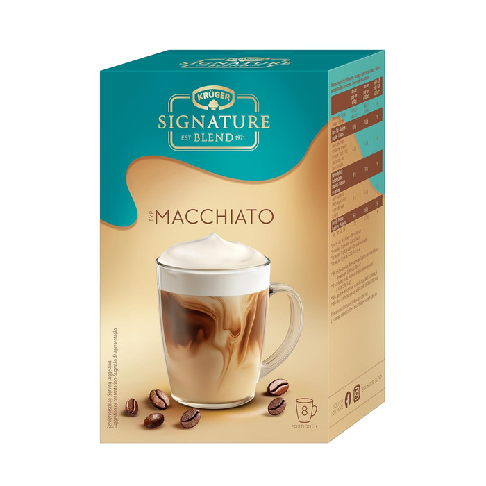Растворимый кофе Macchiato в складной упаковке, 144 г Signature Blend KRÜGER