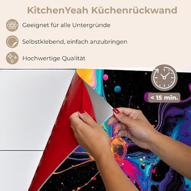 Кухонний фартух 60x80 см Самоклеючий захисний щиток для кухонної стіни Кухонний фартух Кухонні фасади Кухонні фартухи Кухонна стіна Вода - Пейзаж - (Барвистий - Кольоровий, 80 x 80 см)