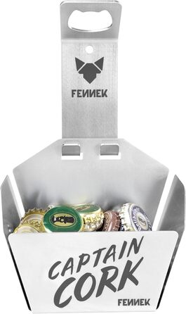 Магнітний відкривач для пляшок з кошиком для кришечок FENNEK