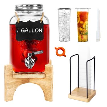 Скляний диспенсер для напоїв зі стійкою 3,8 л Whimsii