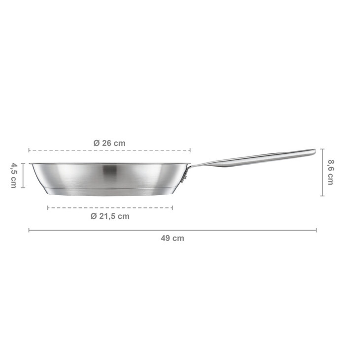 Сковорода Fiskars All Steel матовая 26 см (1064744)