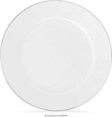 Тарілки для сніданку Konsimo на 6 персон MUSCARI - Набір з 6 тарілок для тортів - Порцелянові десертні тарілки - Сучасні маленькі тарілки - Ø20 см - (Platinum Line)