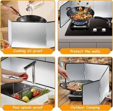 Складная кухонная защита от брызг для плиты mumisuto