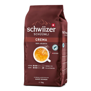 Кава в зернах 100% арабіка, 1 кг Crema Schwiizer Schüümli Кава в зернах 100% арабіка, 1 кг Crema Schwiizer Schüümli