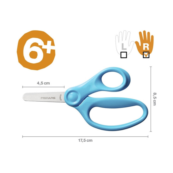 Ножиці дитячі Fiskars 13 см, бірюзові (1064072)