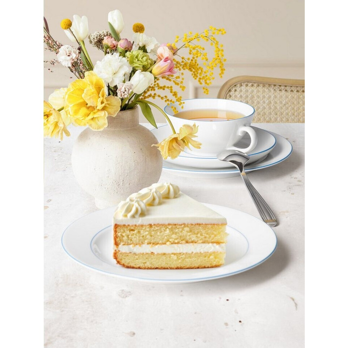 Чайний сервіз на 6 персон, 18 предметів, Sonata Blue Lines Seltmann Weiden