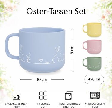 Набір великодніх кухлів 450 мл MIAMIO