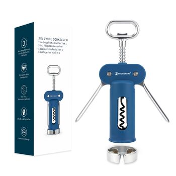 Штопор 3-в-1 синий KITCHENDAO
