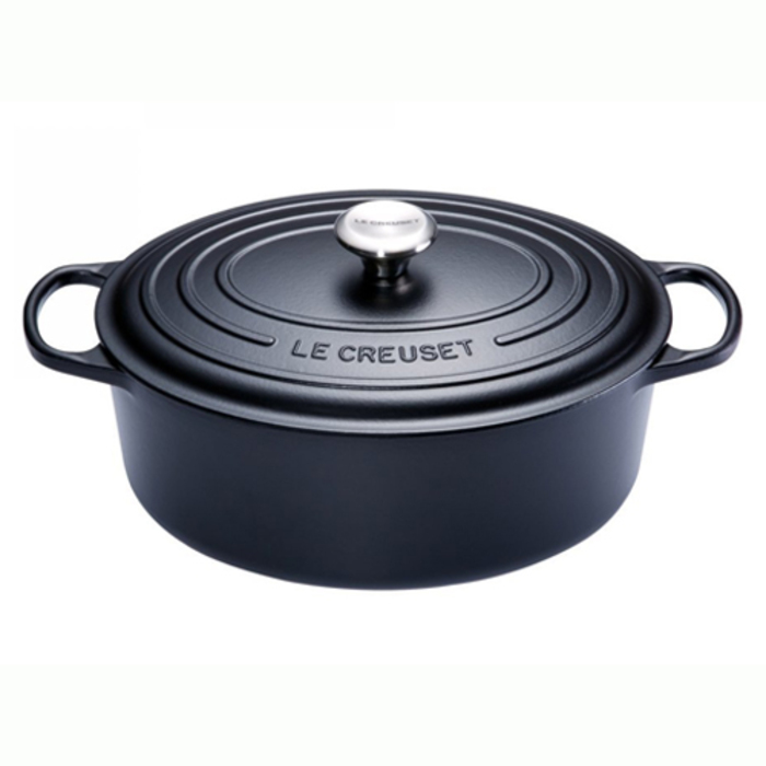 Гусятница / жаровня з кришкою 31 см, чорний матовий Le Creuset