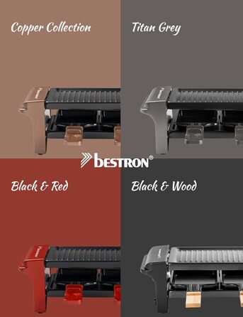 Раклетниця-гриль на 2 персони 350 Вт мідний Copper Collection Bestron