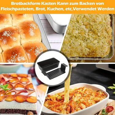 Форма для випікання хліба сталева зі знімною решіткою, чорна