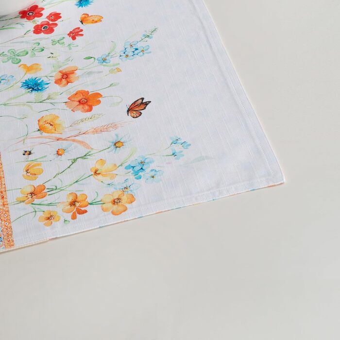 Бавовняні килимки для серветок, набір з 4 шт. , декоративні килимки для серветок, пасхальні килимки, що миються, для свят, вечерь, весни, літа (33 см x 48 см) (029 - Літній шепіт), 39Hermine 100