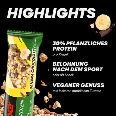 Протеїнові батончики Natural Protein, 18 x 40 г Банан-шоколад Powerbar