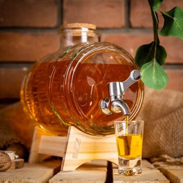 Стильный диспенсер в форме бочонка 2 л SUPERBUTELKI.PL