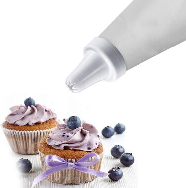 Кондитерський мішок 28 см та 5 пластикових насадок, кремово-білий Westmark
