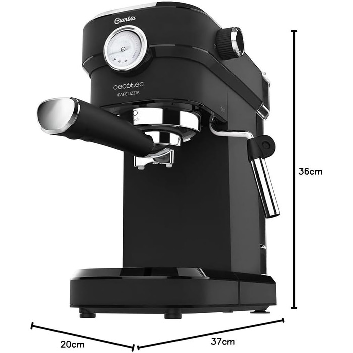 Кофемашина 20 бар 1,1 л черная Cafelizzia 790 Black Pro Cecotec