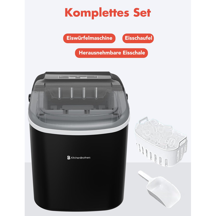 Ледогенератор 100 Вт черный KitchenBrothers