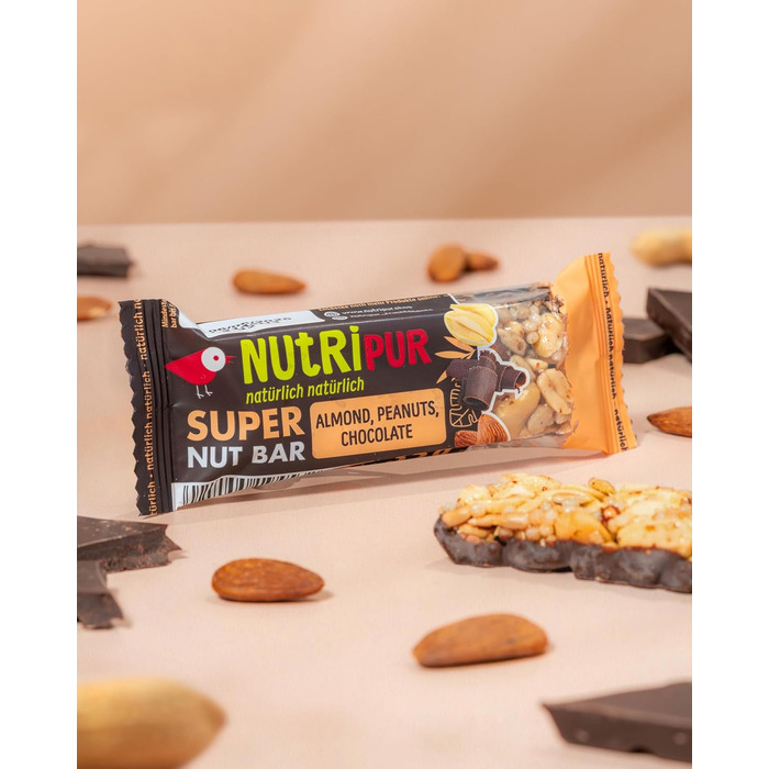 Горіхові батончики 16 х 35 г шоколад NutriPur