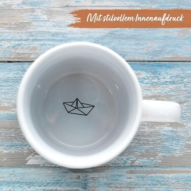 Паперовий дракон. Високоякісна керамічна кружка з корковою підставкою в тон - прикраса столу - журнальний столик - кавова кружка - у повітрі - до Великодня (Море).